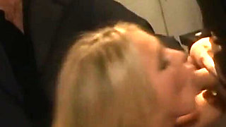 Sexy Blonde Slut Sucks a Hard Big Cock