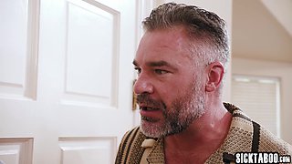 Teen bonding with big dick stepfather