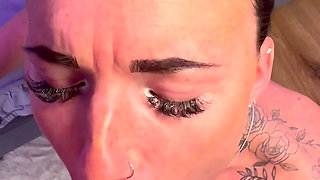Smoking Sloppy POV Deepthroat with Spit Bubbles & Countdown Finish