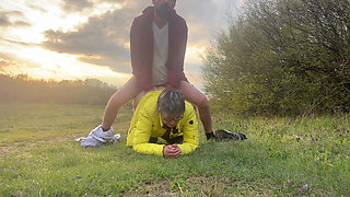 The Anal Granny Outdoors!!!