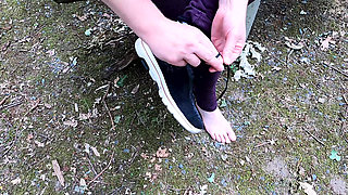 Using Her Tits and Vagina While Picnic