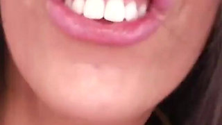Sweet Brunette Makayla Cox POV Blowjob and Cum Swallow