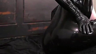 Black Latex Rubber Catsuit Compilation Video