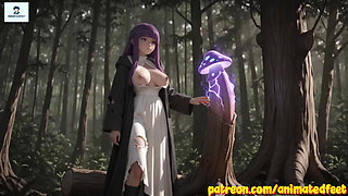 Animated Fern Frieren Anal Footjob Blowjob Titjob