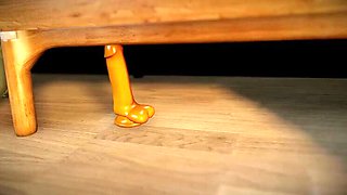 Ellie Got Cot Riding Dildo Hard - Big Tits Maid Doggy Style & Cowgirl Fuck