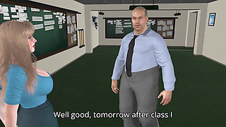 Sexy and Innocent Professor Fucked by an Old Man's Cock and Turned Into His Personal Slut