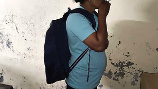 Horny College Girl Caught Smoking, Gets Fucked by Older Man
