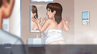 I ended up going into the bathroom and made love to my stepmom, it was worth it - summertime saga
