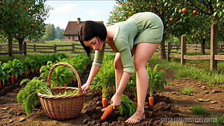 Dawn's Gentle Harvest - Scandinavian Peasant Wife Awaits Her Love (Created by AI)