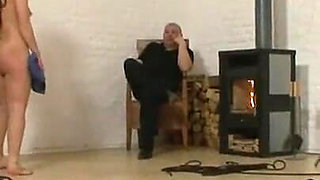 Dominating hanging out with pussy in dildo