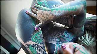 Tattooed Anal Girl Obsessed With Gaping And Cumplay