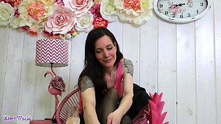 Transparent Heels Teasing and Dangling - Sheer Nylons and Slow Foot Play