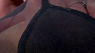 British Finest MILF Holly Kiss Looks Hot in Black Nylon Tights