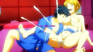 Hentai hubby makes new wife squirt hard all over hotel bed