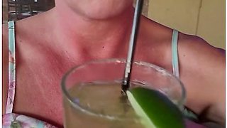 Titty slip in a public bar