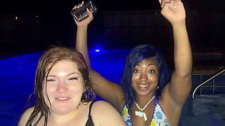 At the pool with my best friend Fijii pornbox and Str8rich fucking us hard no mercy