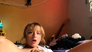 Big boobs milf masturbates with her dildo
