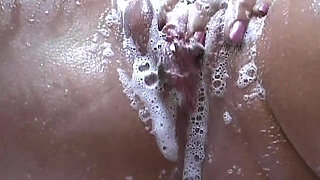 Horny Blonde Fingers Dripping Pussy to Shuddering Orgasm