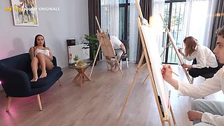 Art and Amazing Sex: Sasha Paige Gives Best Blowjob and Takes Cum in Mouth