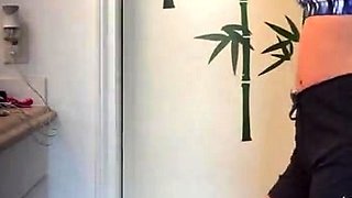 Filipina college gf Zoie spied in the bathroom.