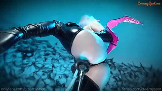 Halloween Succubus Fucked Hard by BBC Machine Creampie