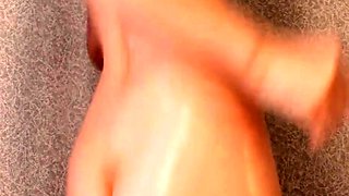 Oiled Russian Blonde Teases Pussy and Ass on Webcam