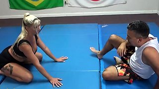 Blonde in stockings foot fetish and pussy pounding