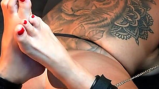 Bound and Destroyed Fuck Machine Domi and Lovense Lush Make Her Squirt Hard From Behind Messy Orgasm