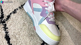 Human Shoe Cleaner - He Has to Lick Legs That Demolish Him! - Dave Moon - Jennifer - Bbusting (licking)