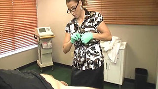 Dr Stacie Starr Examines Billy and Gets Blasted with Cum
