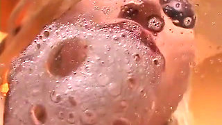 Stud gets his dick sucked by hot brunette and blond sluts then he shoots his load
