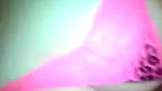 Twink's Pink Panty Bareback