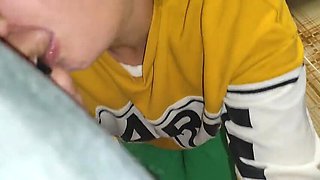 Hot Italian MILF Stepmom Sloppy Blowjob Cum in Mouth POV