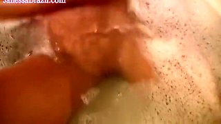 Janessa Brazil And Holy Fuck In Bubble Bath Dildo Fucking Orgasms So Hot!
