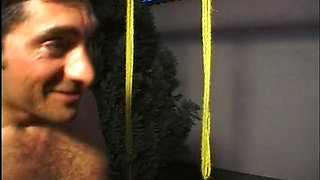 Cute brunette ass fucked receives a shower of cum