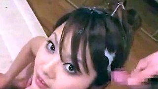 Japanese Amateur Covered in Cum