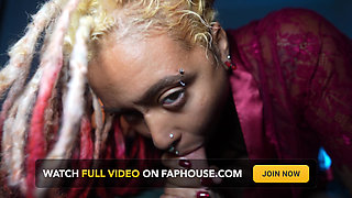 POV Quickie Creampie Before Bed - Pretty Mixed Girl with Dreads & Big Ass