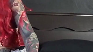 Girl with Amputeed Leg Masturbates with Her Nylon Stockings
