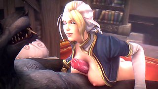 Furry, tit fuck, worgen