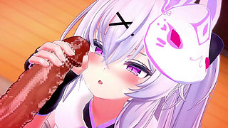 Ninja Girl Handjob Facial Cumshot Huge Breasts Mmd 3D Purple Eyes Color Edit Smixix