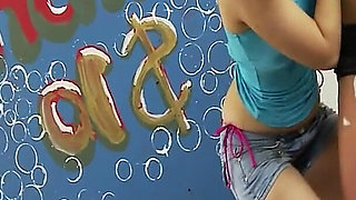 Washing Kittens Scene-1 Lesbian Orgy of Big-breasted MILFs Wet with Soap