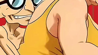 Hentai Granny Gets Double Hot Love for Breakfast