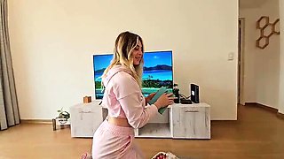 Big Ass Blonde Rides Hard For Huge Cumshot - Keilabassi77 & Elnonohub