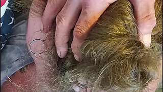 Anisleigh  getting warmed up on a pool table in view of the highway