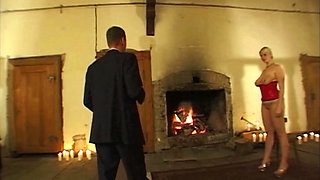 Bound Blonde Beauty in Intense BDSM Rope Play