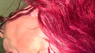 Redhead BBW Granny Eating Dick