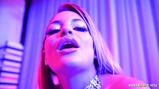 Amy Amor and Sapphire Lapiedra pull jordi into an intense three way and smother him with their Big Tits - brazzers