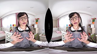 Japanese vr students share glasses intimate pov thrills