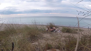 French Teacher Slut Blowjob Amateur on Nude Beach Front Stranger with Cumshot - Misscreamy