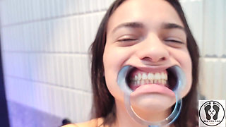 4K Dental Hygienist Routine Mouth Fetish Closeups Naked